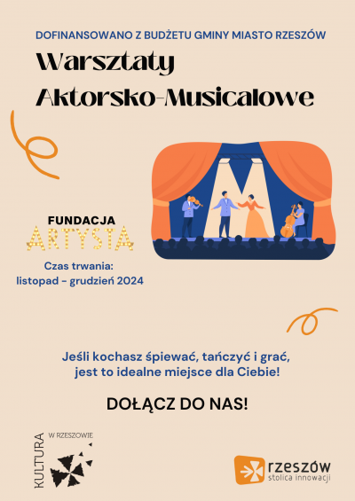 Plakat promujący warsztaty listopad i grudzień